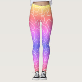 Abstrakte geometrische, weiße Rundform Leggings