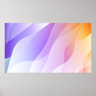 Abstrakte Geometrische Wellenform mit glattem Soft Poster