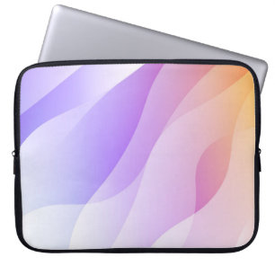 Abstrakte geometrische Wellenform mit sanftem Farb Laptopschutzhülle