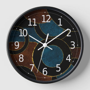 Abstrakte geometrische Zirkel Gold Glitzer Foil   Uhr