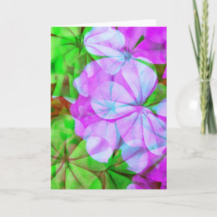 Abstrakte Geranium-Blank-Note-Karte Karte