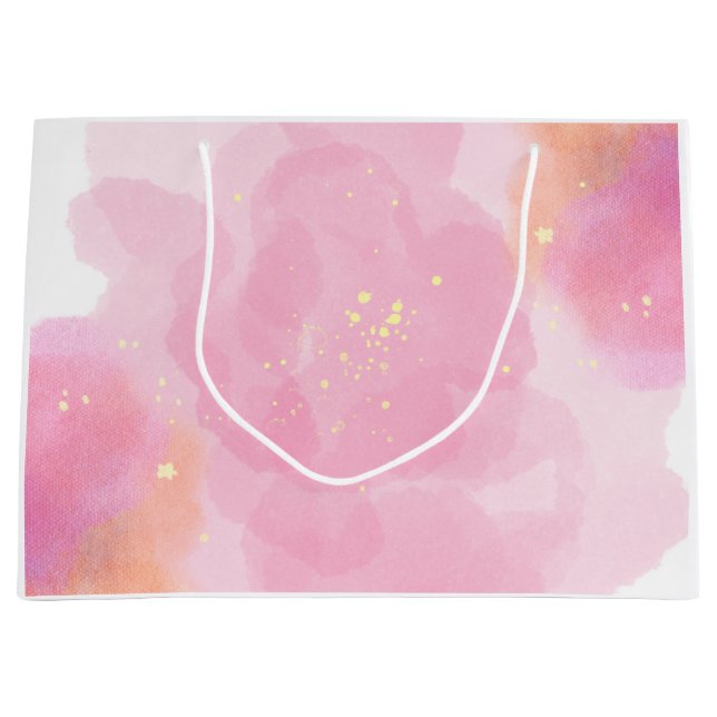 abstrakte Geschenktasche "Hübsch in Rosa" Große Geschenktüte (Vorderseite)