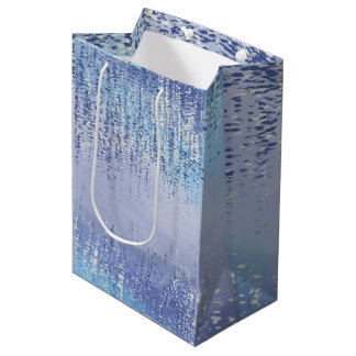 Abstrakte Geschenktüten mit Farbspritzern Mittlere Geschenktüte
