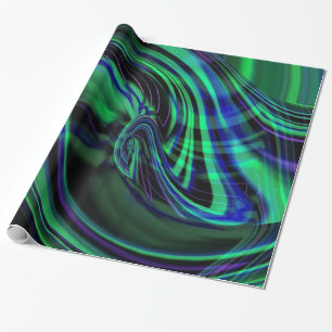 Abstrakte Geschenkwrake von Aurora Borealis Geschenkpapier