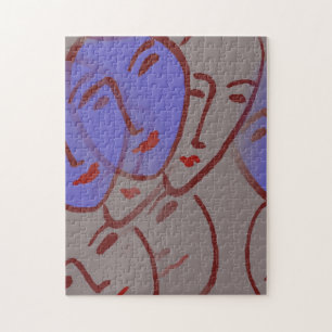Abstrakte Gesichter Puzzle
