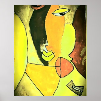 Abstrakte Gesichtskunst - Tontechnik Poster