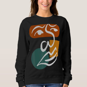Abstrakte Gesichtspflege Männer Kinder Mädchen Mäd Sweatshirt