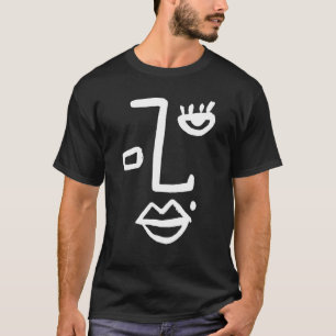 Abstrakte Gesichtspflege Männer Kinder Mädchen Mäd T-Shirt