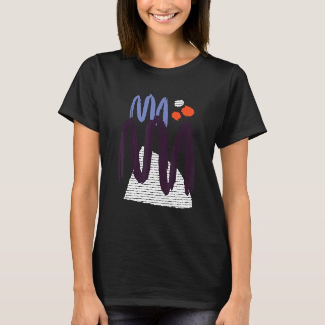 Abstrakte Gestaltung der Linien T-Shirt (Vorderseite)
