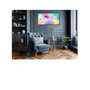 Abstrakte gesteppte Canvas mit Aquarellfarbe Leinwanddruck