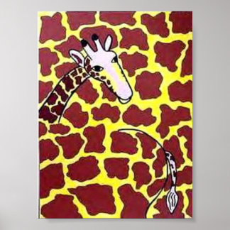 Abstrakte Giraffe Poster