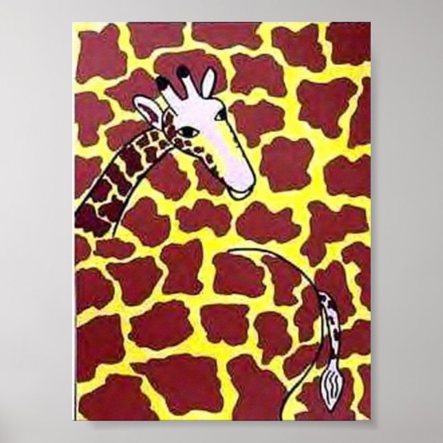 Abstrakte Giraffe Poster (Vorne)