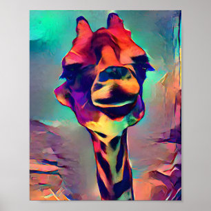 Abstrakte Giraffe Poster