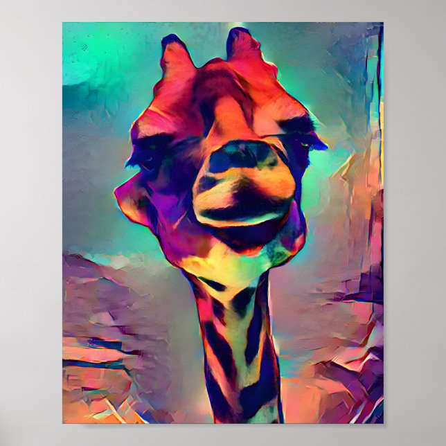 Abstrakte Giraffe Poster (Vorne)