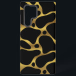 Abstrakte Giraffenmuster in Gold und Schwarz Samsung Galaxy Hülle<br><div class="desc">Abstrakte Giraffe in Gold-Ton,  nahtlos über schwarzem Hintergrund.</div>
