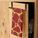 Abstrakte Giraffenmuster in Rot und Gold Geschirrtuch<br><div class="desc">Abstrakte Giraffenmuster in Rot und Gold,  moderne Tierprägung.</div>