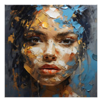 Abstrakte Girl Face Colors