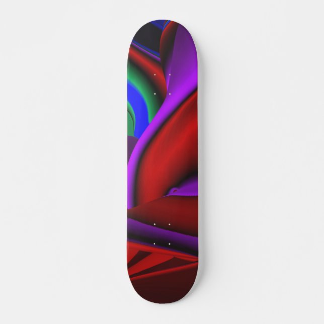 Abstrakte Girl Old School Skateboard (Vorne)