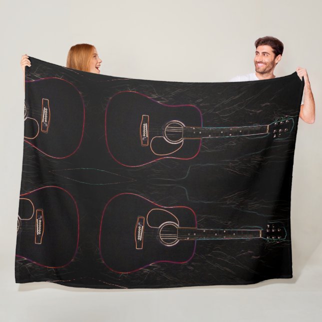 Abstrakte Gitarre Fleecedecke (Beispiel)
