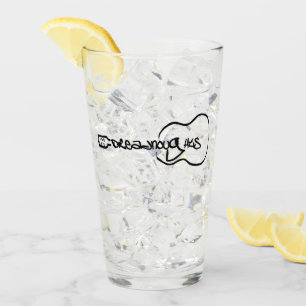 Abstrakte Gitarre-Logo schwarz Glas