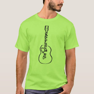 Abstrakte Gitarre-Logo schwarz T-Shirt