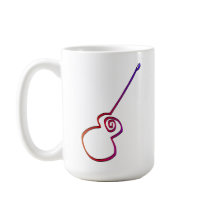 Abstrakte Gitarre - Minimalistische Linie Art