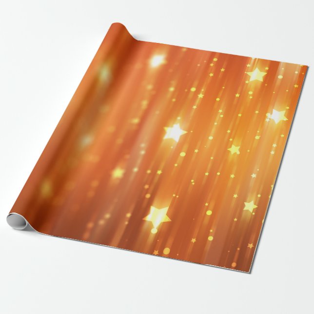 abstrakte, glänzende orangefarbene Hintergrundabst Geschenkpapier (Ungerollt)