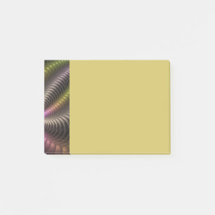 Abstrakte glänzende trippige bunte 3D-Fraktalkunst Post-it Klebezettel