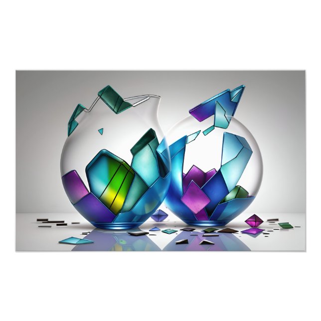 Abstrakte Glaskunstkunst Fotodruck (Vorne)