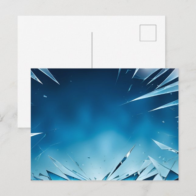 Abstrakte Glaskunstkunst Postkarte (Vorne/Hinten)