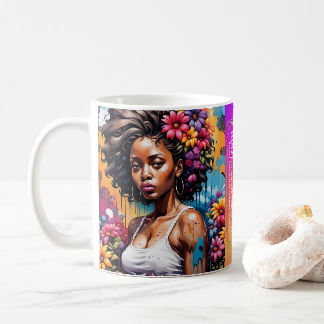 Abstrakte Glaubensgemeinde 31 30 Kaffeetasse (Mit Donut)