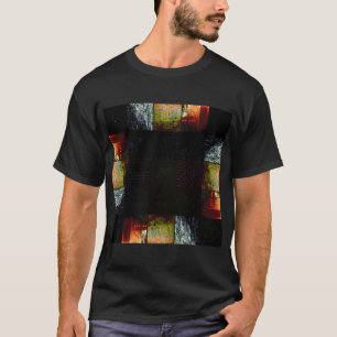 Abstrakte Glitch-Art-Digitale Verzerrung Gitter T-Shirt