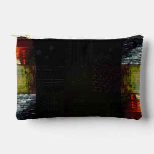 Abstrakte Glitch-Art-Digitale Verzerrung Gitter Zubehörtasche