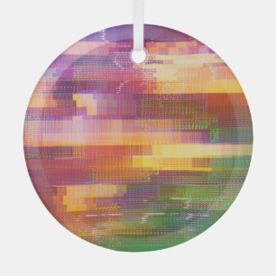 Abstrakte Glitch: Textur des Prüffelds Ornament Aus Glas