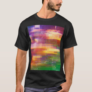 Abstrakte Glitch: Textur des Prüffelds T-Shirt