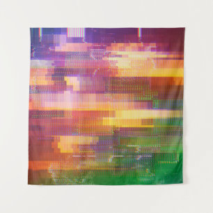 Abstrakte Glitch: Textur des Prüffelds Wandteppich