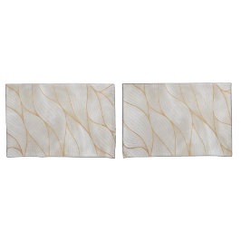 Abstrakte Gold Blätter Artwork | Pillowcase Kissenbezug