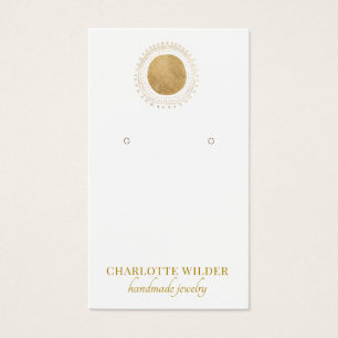 Abstrakte Gold Foil Circle Earring Display Card