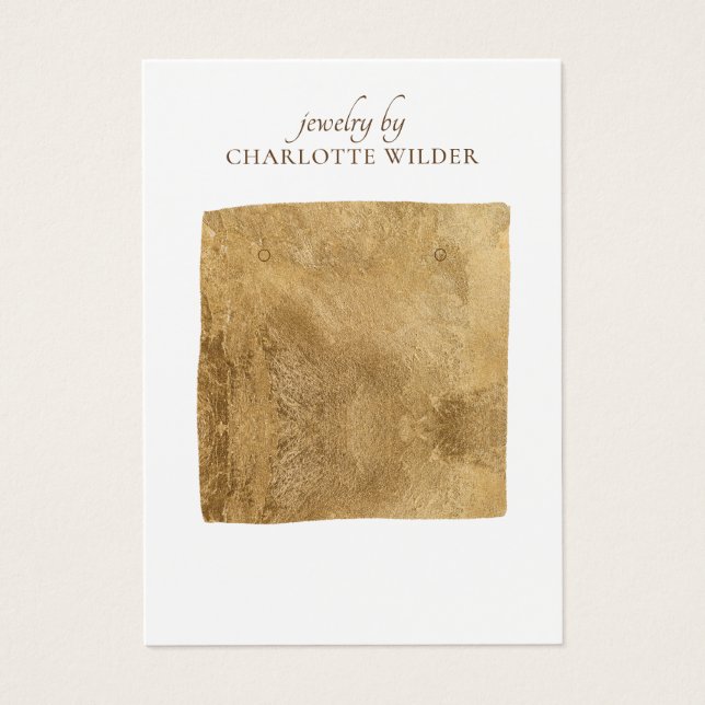 Abstrakte Gold Foil Shape Earring Display Card (Vorderseite)
