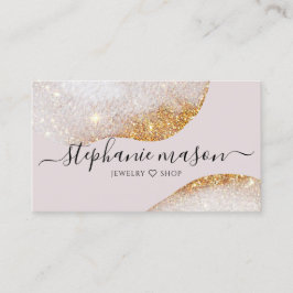 Abstrakte Gold Glitzer Business Card Telefonnummerkarte