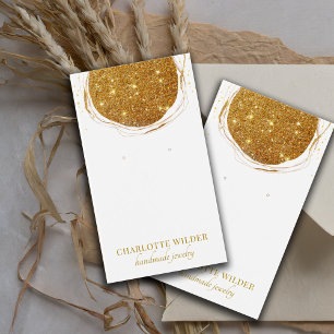 Abstrakte Gold Glitzer Circle Earring Display Card
