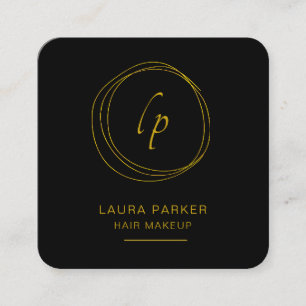 Abstrakte Gold-Imitat Moderne Minimal Circle Einfa Quadratische Visitenkarte