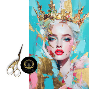 Abstrakte Gold Queen Decoupage Womens History Mona Seidenpapier