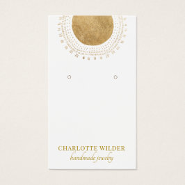 Abstrakte Gold Sun Foil Circle Earring Display Car