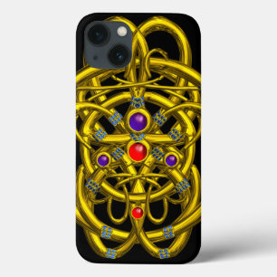 ABSTRAKTE GOLD-ZELLTIKKNOTEN MIT GEMSTONS Case-Mate iPhone HÜLLE