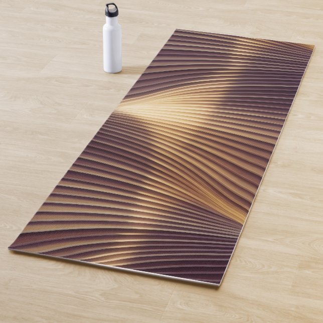 Abstrakte Golden Wave Lines Yogamatte (Beispiel)