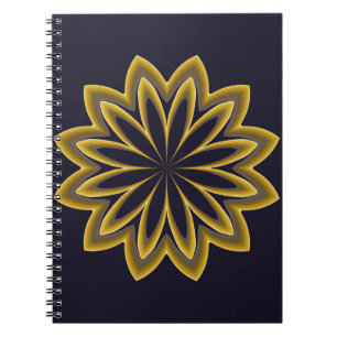 Abstrakte goldene Blume Notizblock
