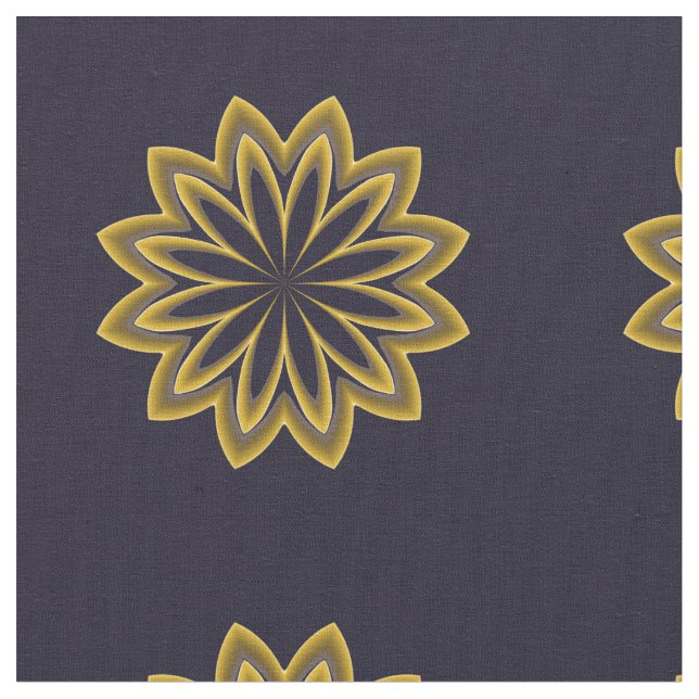 Abstrakte Goldene Blume - Stoff (Nahaufnahme)