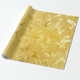 Abstrakte goldene Farbe auf Grunge rau Oberfläche  Geschenkpapier