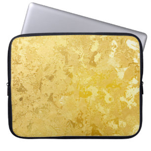 Abstrakte goldene Farbe auf Grunge rau Oberfläche Laptopschutzhülle